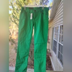 J. Crew Matchstick Skinny Straight Jeans in Green
